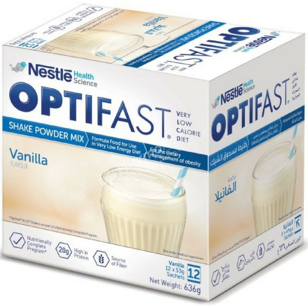 Optifast Shake Powder Mix Vanilla 12 x 53g sachets - pharmaholic